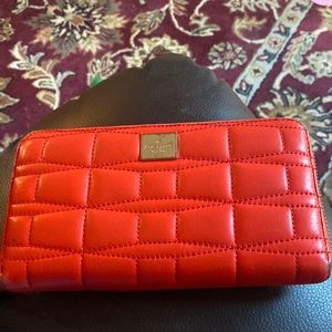 Kate Spade Orange zip up wallet